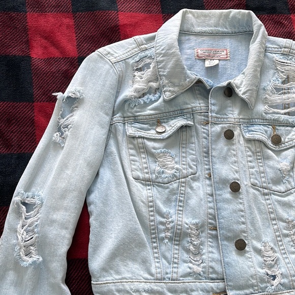 GUESS Ripped Jean Jacket - Picture 11 of 14